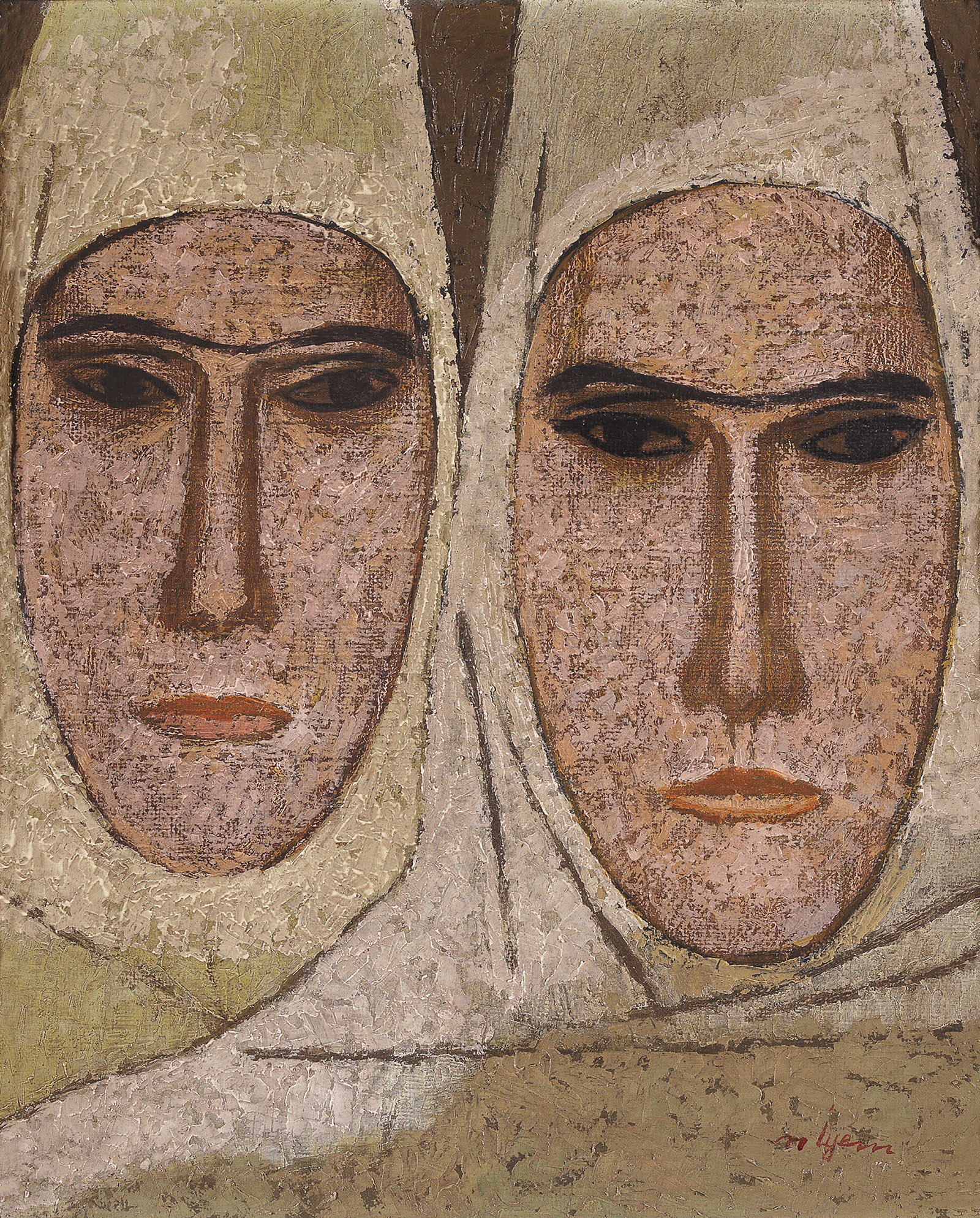 İkili kadın portresi /  - s132-056