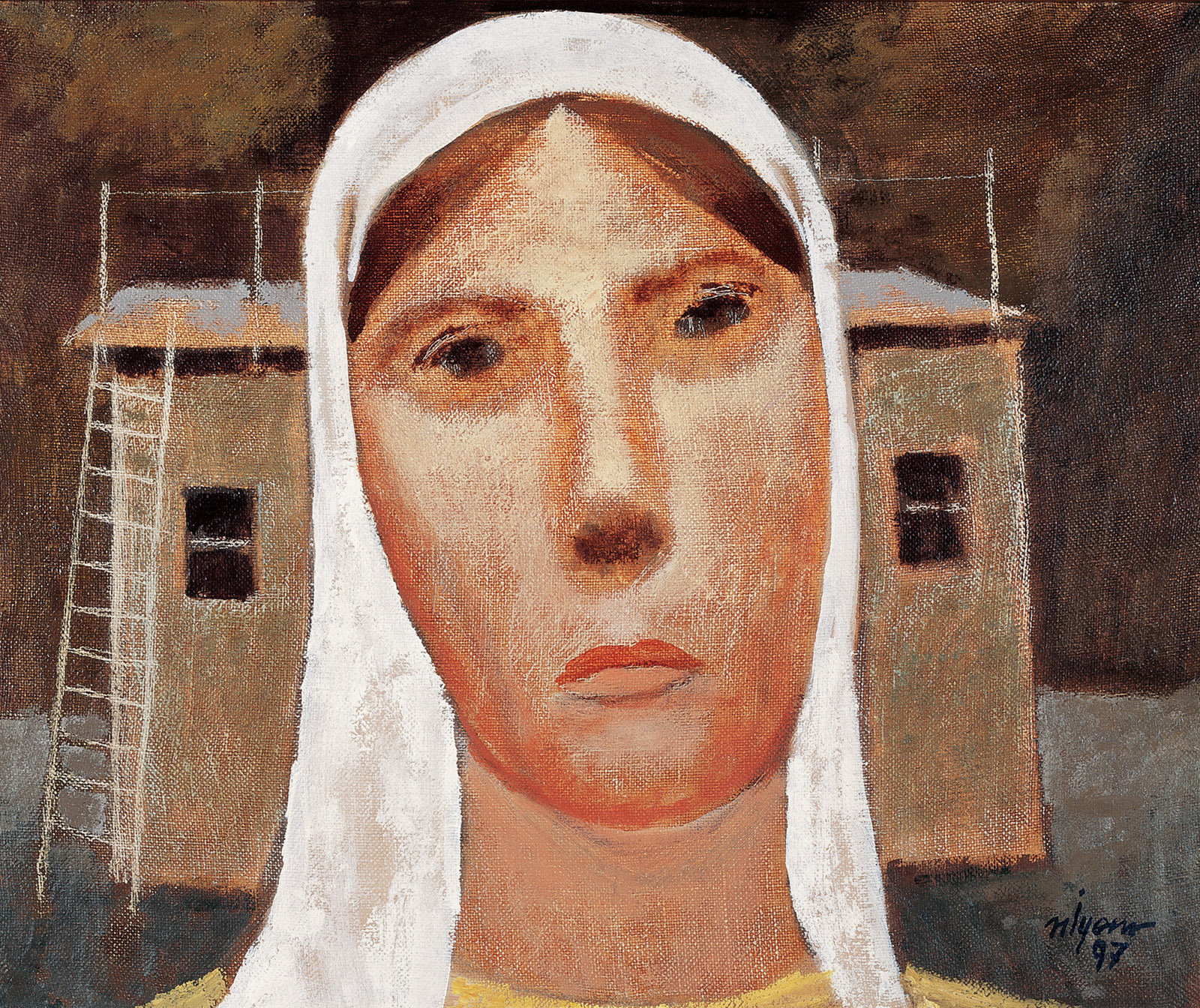 Kondusu Önünde Kadın / Before Her Shanty Home - s1137-042