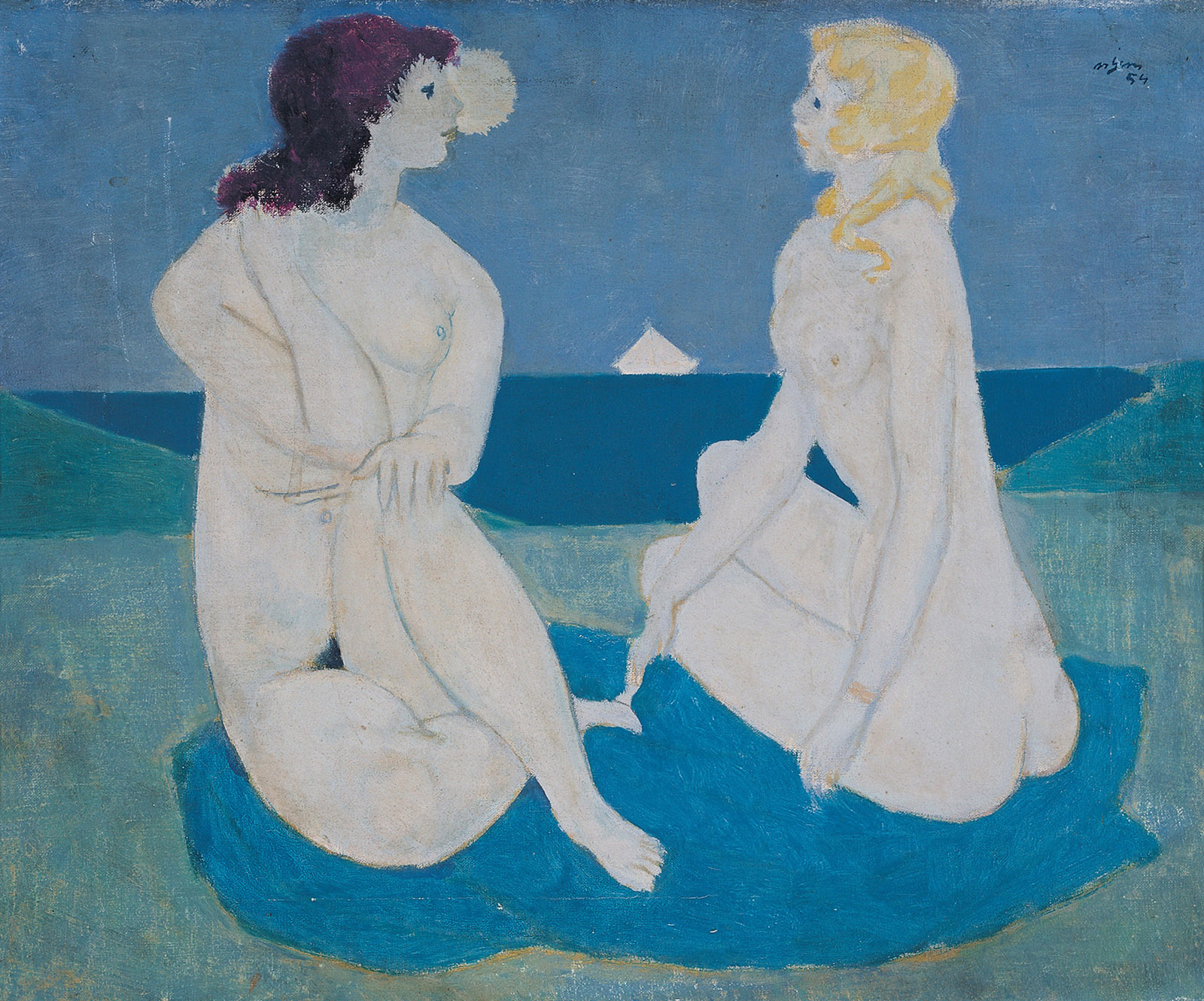 Figürlü Peyzaj - Sahilde çıpla /  - s129-168