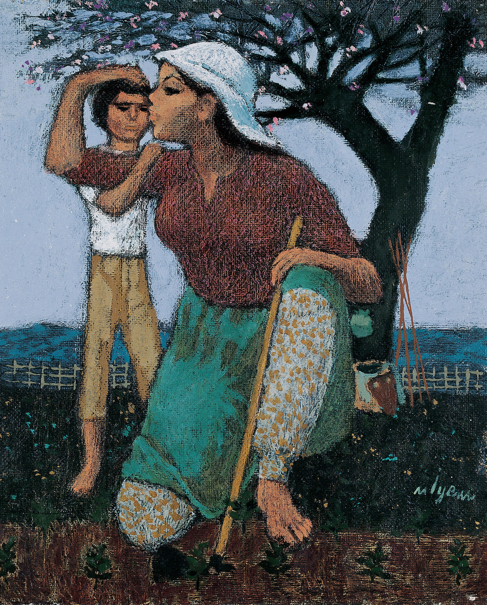 Tarlada anne ve çocuk /  - s131-148