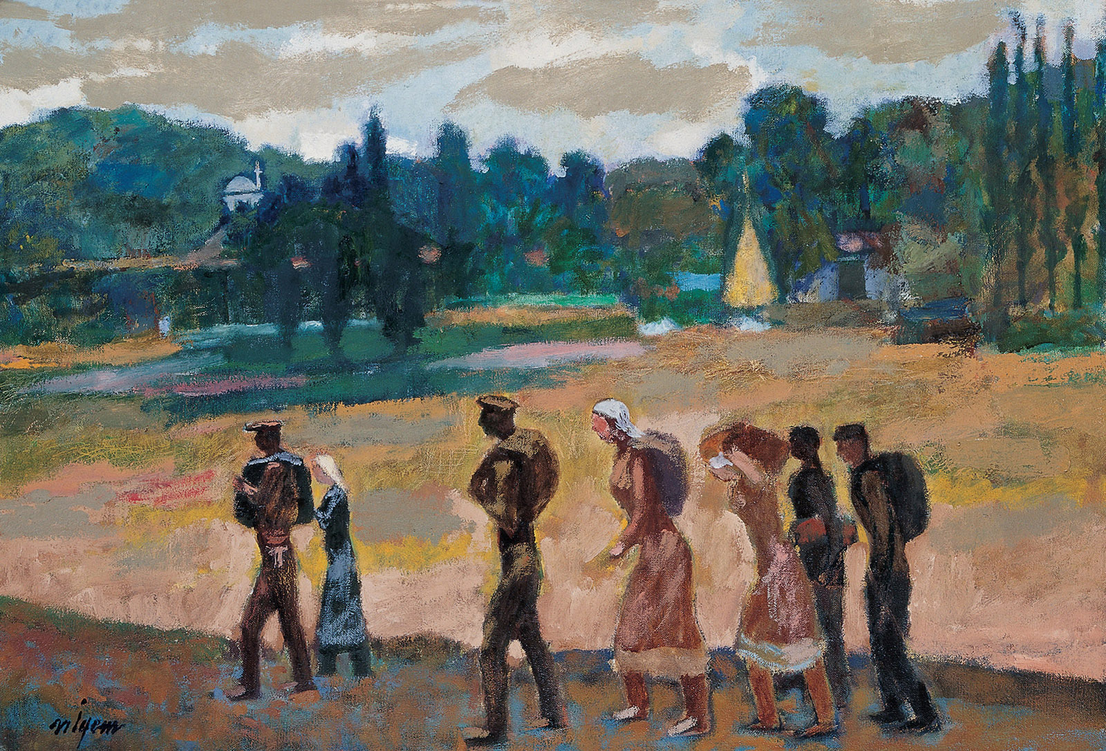 Figürlü peyzaj - Tarladan dönü /  - s136-158